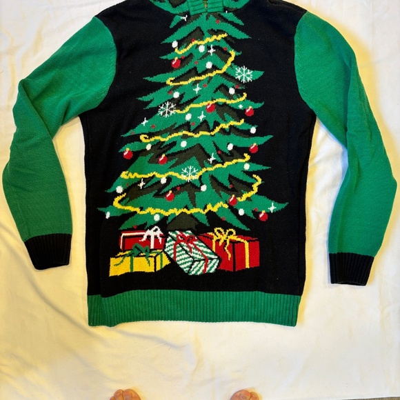 Ugly Christmas Sweater Tree Hoodie – Men’s Medium - Picture 3 of 7
